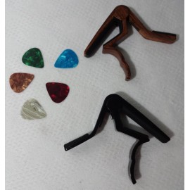 RoHS Punk Guitar Capo 1 Black, 1 Rosewood and 5 picks NIP Banjo, Bass, Guitar