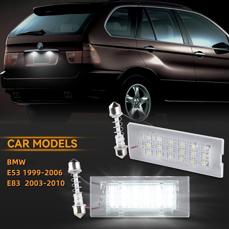 POPMOTORZ Number Plate Light, 2 Pieces Number Plate Light for