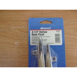 Attwood 4-1/2" Hollow Base Cleat, Part 6244-D3, 1 Pair, Perma Plate Chrome