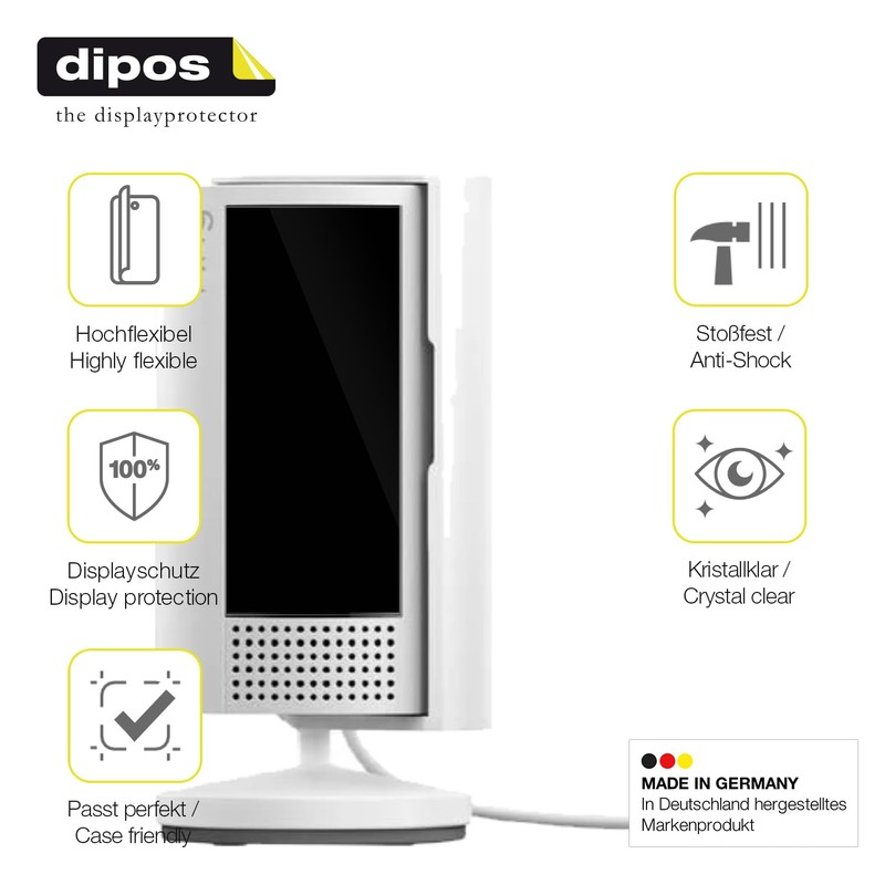dipos FLEX 2x Schutzfolie klar passend für Ring Indoor Camera