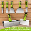 THINKWORK Drywall Tools - 8Pcs Stainless Steel Drywall Knife Set