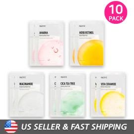 Mascarilla NACIFIC Coreana Premium Cuidado de la Piel Hojas Variedad 10 piezas