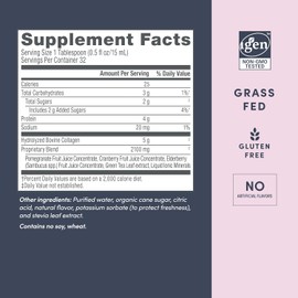 NeoCell Liquid Collagen, Skin, Hair, Nails and Joints Supplement, Includes Fruit Juice Concentrates and Green Tea Blend, Pomegranate, 16 oz., 1 Bottle