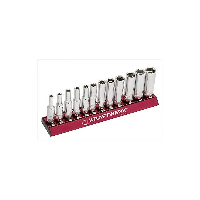 Kraftwerk Magalu 101990 12-Piece Socket Set Long 1/4 Inch