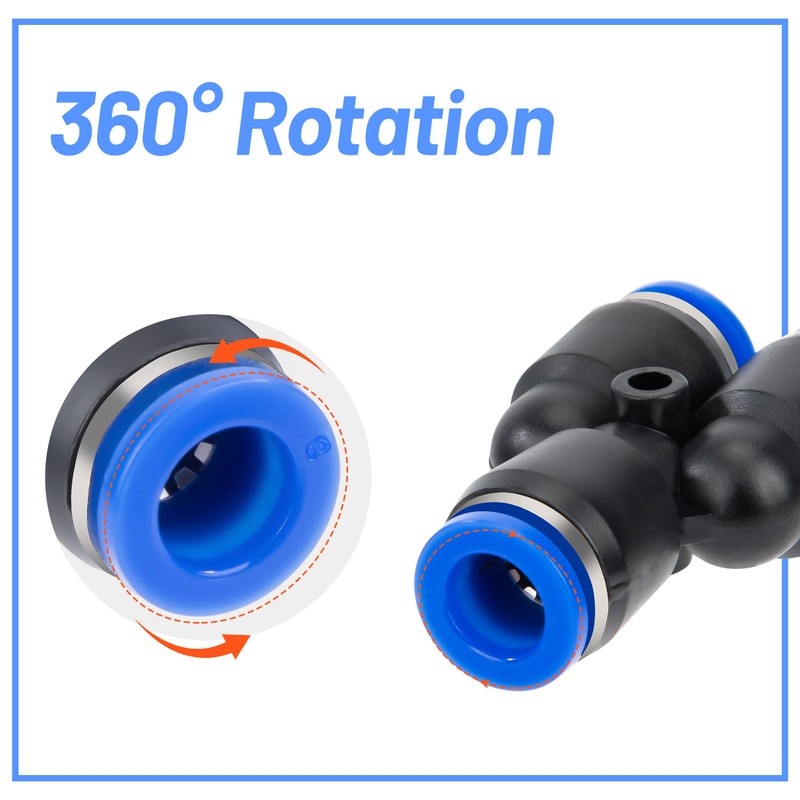 QIMEI-SHOP Pneumatic Connector Y Pneumatic Connector 6 mm Pneumatic Fittings