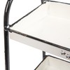 Creative Co-Op Heavily Distressed 3-Tier Metal Tray with Black Frame