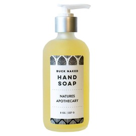 NATURE'S APOTHECARY Buck Naked (Unscented) Liquid Soap - Vegan, Sulfate-Free, Hypoallergenic, All-Natural, Plant-Derived, Eco-Friendly Refillable, Made in USA by DAYSPA Body Basics, 8oz Glass Bottle