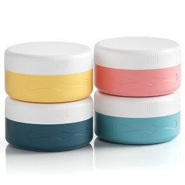 Euqvunn Travel Containers for Toiletries, BPA-Free Travel Pots TSA Approved Travel Cosmetic Containers 40ml, Leak-proof Travel Essentials with PP Lids for Cosmetic Face Body Hand Cream (4 Pack)