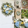 Quixem 22 Inch Lemon Wreath for Front Door, UV Resistant