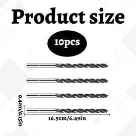 10PCS 4mm Wood Drill Bits,Drill Bits Precise Cutting,4mm Professional Carbon Steel Drilling Bits for Wood