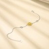 SNZM Bracelets for Women-925 Sterling Silver Sunflower Bracelet Chain Adjustable