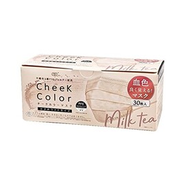 Cheek Color Mask, Milk Tea, Small, Wide Size, Pack of 30