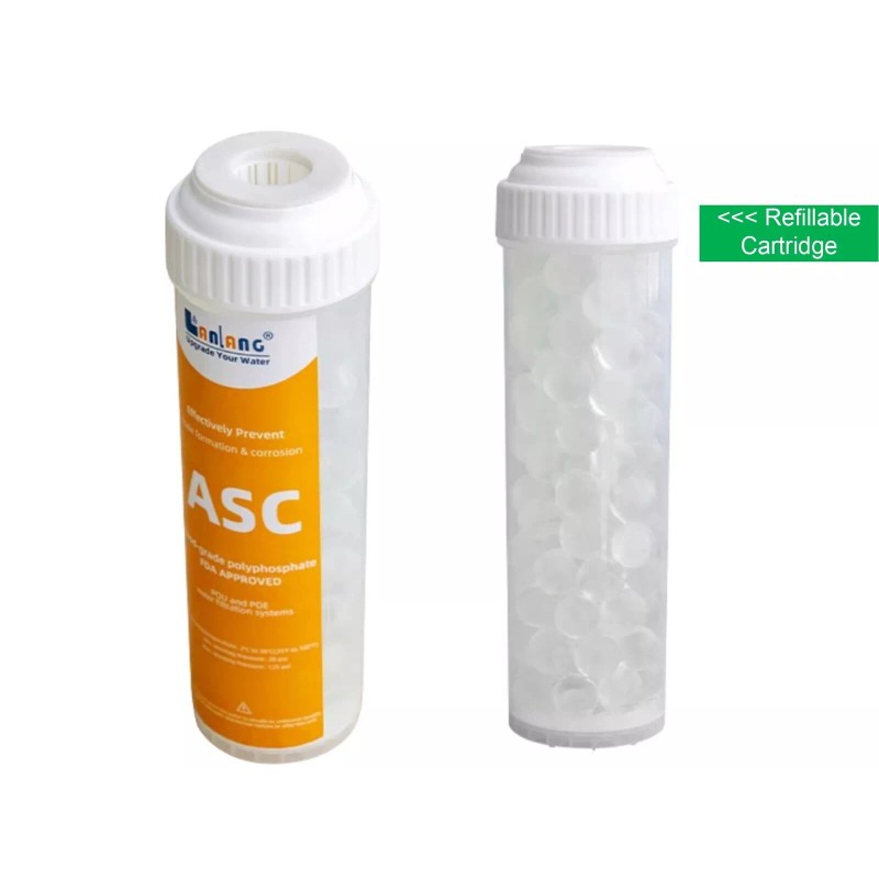 Lanlang Polyphosphate Slow Dissolve Water Filter Cartridge 2.5”x10” Hard Water