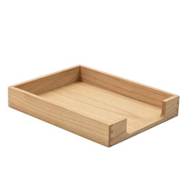 Kirigen Wood Letter-Size Tray Single-Tier (TP-NA)- Wooden Tones Collection Front-Load Documents Tray for Office Desktop Organizer - Desk Magazine, File, Folder, Paper Holder Natural