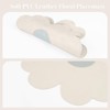 fanquare Beige Flower Shape PU Leather Placemats Set of 4,