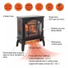 Cambridge 18 Inch 3D Flame Electric Infrared Quartz Fireplace Stove
