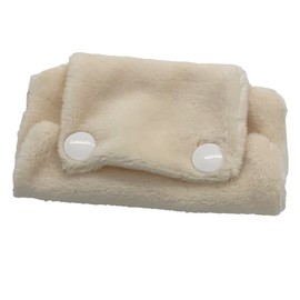 Handmade Centre Back Cover ONLY compatible with AIRFIT F10/ F20 Fleece CPAP BIPAP approx 10x6cm Cheek Strap Covers for Sleep Apnea VARIOUS COLOURS (Cream Smooth)