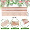 2 Rolls Christmas Fabric Ribbons Large Snowflake Strip Burlap Linen