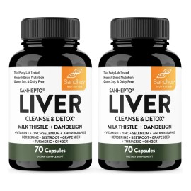 Sandhu's Liver Renew Limpieza Y Detox Hepático 140 Cápsulas