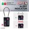 LUXOORO Tool-Less TSA Approved Luggage Lock with Alert Indicator, 4-Digit