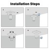 Straight Shower Arm with Flange, Ceiling Mount 3 Inches Rain