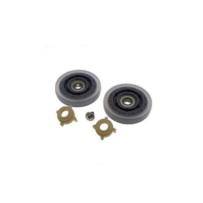Pack of 2 Pulleys (Pebble) + Gaskets - Dryer -