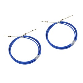 Marine 33C Throttle Shift Remote Control Box Cable For Yamaha Outboard Engine Boat Motor Steering System Blue (10FT, 2 PCs)