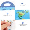 Kisangel Sticker Books Reusable Map Sticker Playthings for Fun Educational