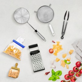 Fackelmann 4 Sided Universal Grater, Box Grater, Stainless Steel, 23.5x10.5x8cm, Silver