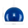 MiniSun | Retro Gloss Blue Arco Style Dome Ceiling Light