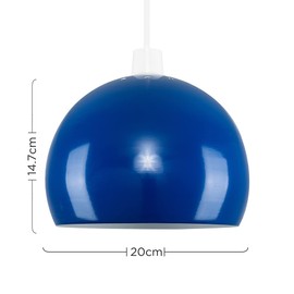 MiniSun | Retro Gloss Blue Arco Style Dome Ceiling Light Shade | Pendant Lights, Home Décor & Improvement Essential