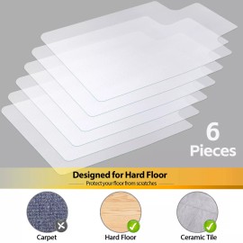 SEGAWE 6PCS Computer Desk Office Chair Mat for Carpet 48'' x 36'' Thick Rectangle PVC