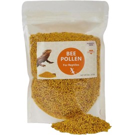 Pleasantly War Bee Pollen for Bearded Dragons and Amphibians, Natural Granules, Premium Grade, Digestive and Immune Support,8oz