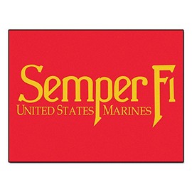 FANMATS Home Indoor Sports Team Logo Mat Marines All-Star Rugs 34"x45"