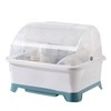 Covered Dish Drying Rack, Dust Proof Kitchen Storage Dish Drainer