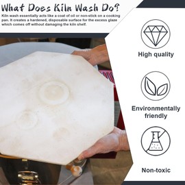 WAN2TLK Liquid Kiln Wash 17.6 oz, Prevent Glaze from Sticking to Kiln Shelves, Microwave Kiln for Clay Pottery Ready to Use Liquid