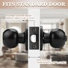 Probrico 6 Pack Black Door Locks with Key, Exterior Door