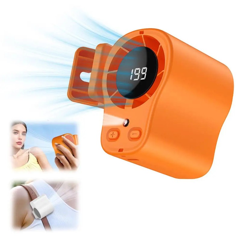Rechargeable Clip-On Personal Fan for Cars – 199-Speed Airflow with