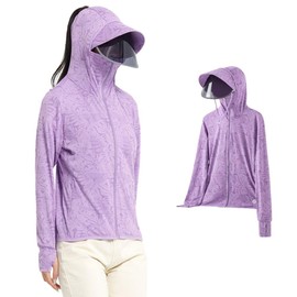 LiuYuill Women's Hoodie, Rash Guard, Men's Hoodie, Long Sleeve, UV Protection, Cooling Feel, UPF 50+, Outerwear, Summer, Hooded, Breathable, Lightweight, Thin, Sunburn Protection, UV Protection,