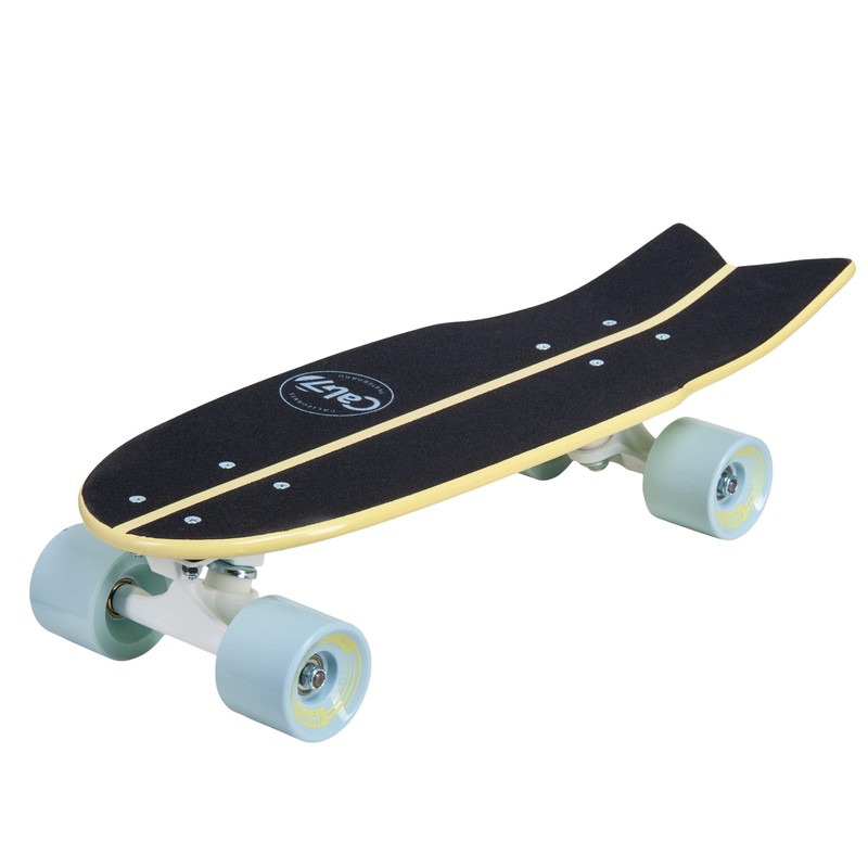 Cal 7 Fishtail Deck 22-inch Mini Cruiser Skateboard (Bumblebee)