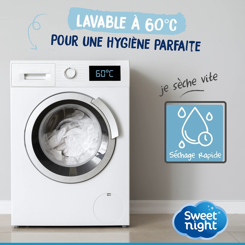 Sweet Home Waterproof Mattress Protector, polyester, white, 140x190/200 cm