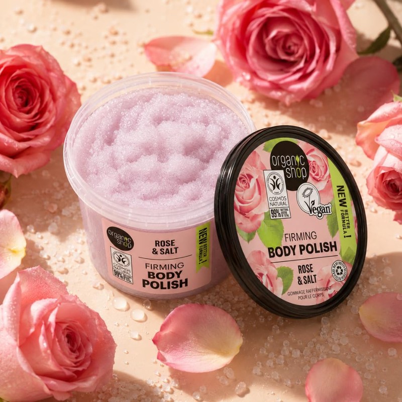 Organic Shop Pearl Rose Body Polish, 250 ml