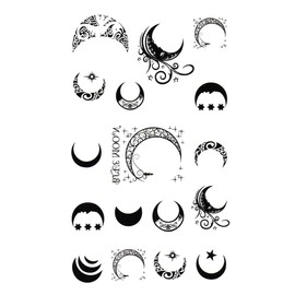 [THE FANTASY] Tattoo Sticker Star Moon Sun Symbol (hm601)