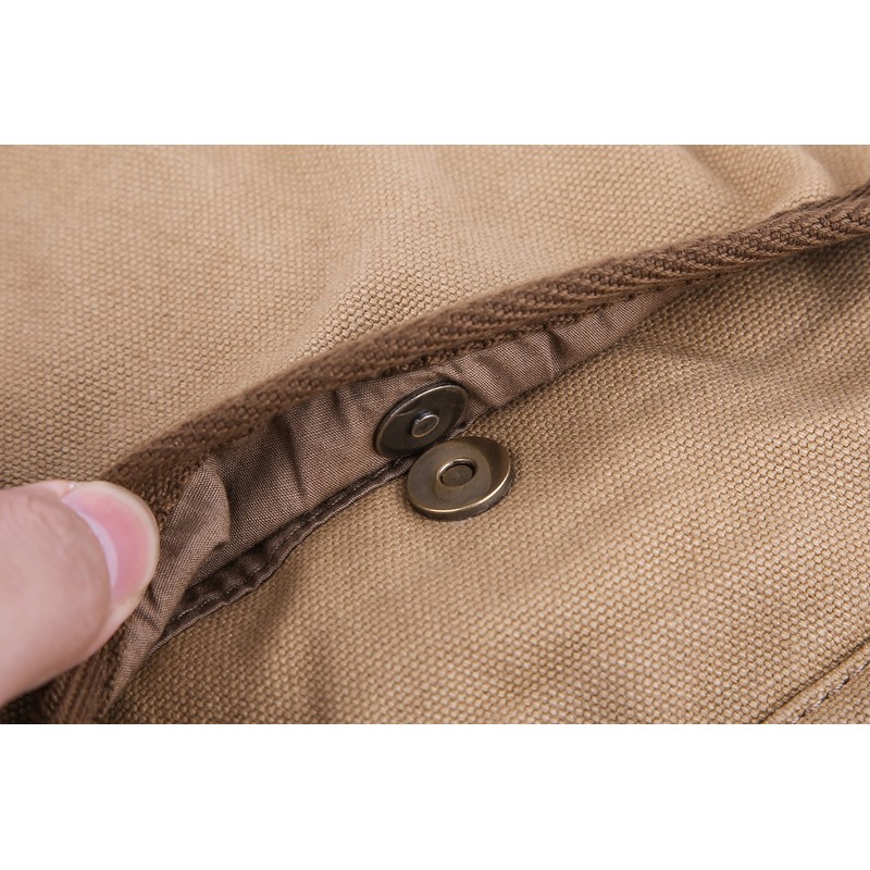 Gootium Small Canvas Cross Body Messenger Bag, Khaki