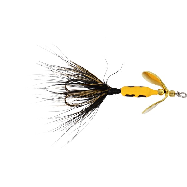 YAKIMA BAIT Wordens Original Rooster Tail Spinner Lure, Yellow Coachdog,