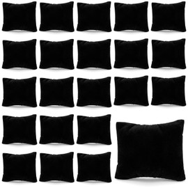 32pcs Velvet Watch Pillow Set - Plush Watch Cushion for Box Storage, Scratch-Resistant Display Stand for Bracelets & Timepieces - Black, 3x3x1.5in Each - Ideal Watch Pillows for Organizers & Vendors