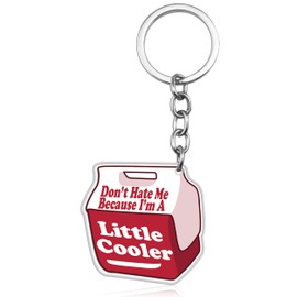 UVIBEW Funny Keychain for Women Men Cool Gifts for Women Silly Keychain Cool Car Accessories Birthday Gifts Cute Key Chains Don't Hate Me Because I'm a Little Cooler