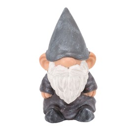Garden Gnome Resin Structure Stable Bottom Retro Style Gnome Figurine for Patio Porch Decorations Pointed Head Brown