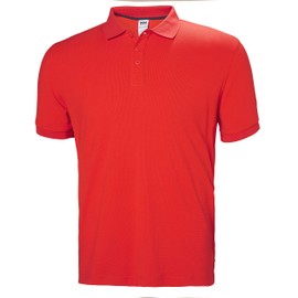 Helly Hansen Men's Riftline Quick Dry Short Sleeve Polo, 222 Alert Red, Small