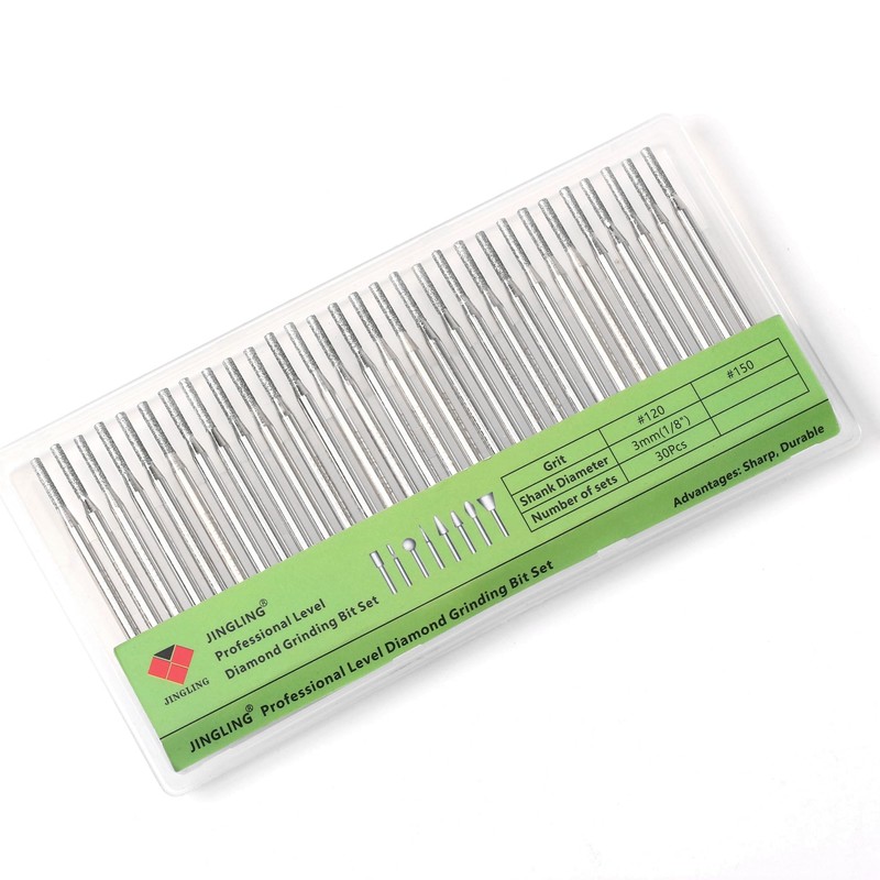 JINGLING 2mm Diamond Drill Bits for Stone Ceramic Glass 1/8"